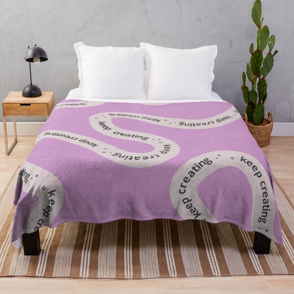 Item preview, Keep Creating — Wavy Motivational Text Design (Pink Lavender) designed and sold by emma.designs.
