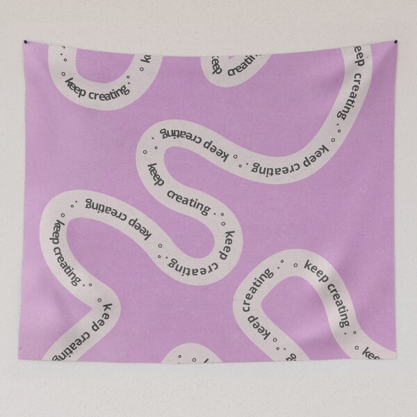Item preview, Keep Creating — Wavy Motivational Text Design (Pink Lavender) designed and sold by emma.designs.