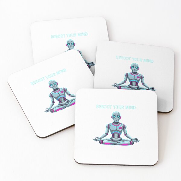Item preview, Reboot Your Mind Yoga Robot Sci-Fi Mindfulness designed and sold by chattsuede.