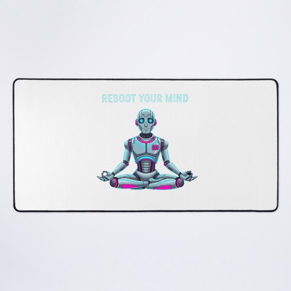 Item preview, Reboot Your Mind Yoga Robot Sci-Fi Mindfulness designed and sold by chattsuede.