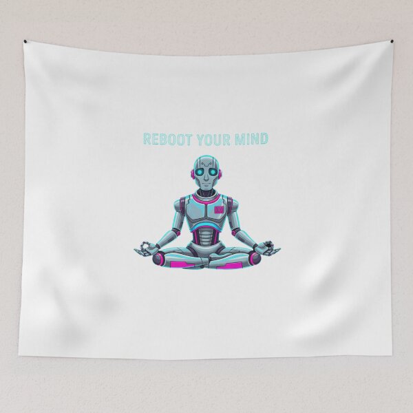 Item preview, Reboot Your Mind Yoga Robot Sci-Fi Mindfulness designed and sold by chattsuede.