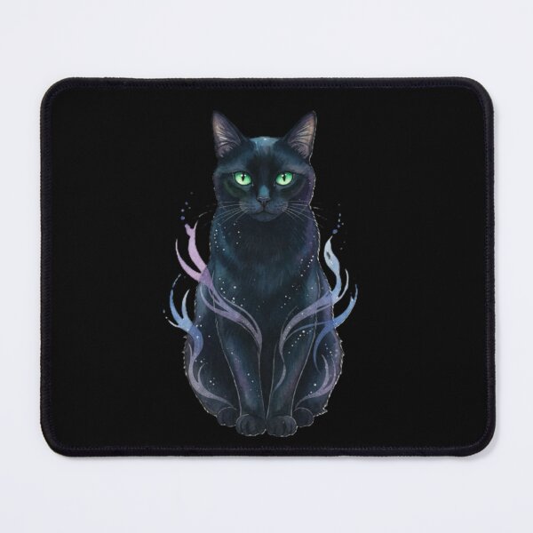 Item preview, Mystical Black Cat with Emerald Eyes and Aura designed and sold by MartinxMarie.