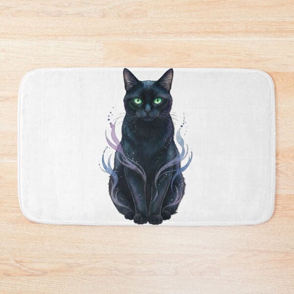 Item preview, Mystical Black Cat with Emerald Eyes and Aura designed and sold by MartinxMarie.