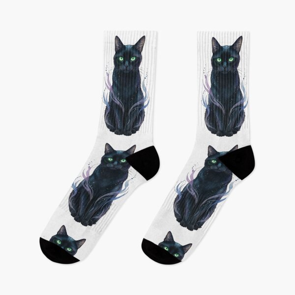 Item preview, Mystical Black Cat with Emerald Eyes and Aura designed and sold by MartinxMarie.