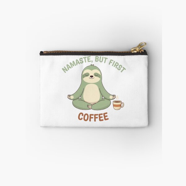 Item preview, Funny Sloth Namaste But First Coffee Lover designed and sold by chattsuede.