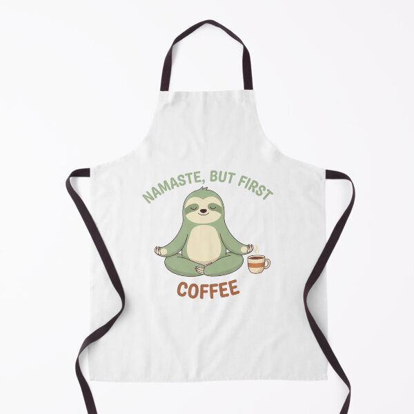 Item preview, Funny Sloth Namaste But First Coffee Lover designed and sold by chattsuede.