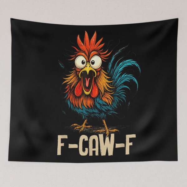 Item preview, Funny Rooster Screaming Out Loud, Just Say F-Caw-F designed and sold by DienesAngele.