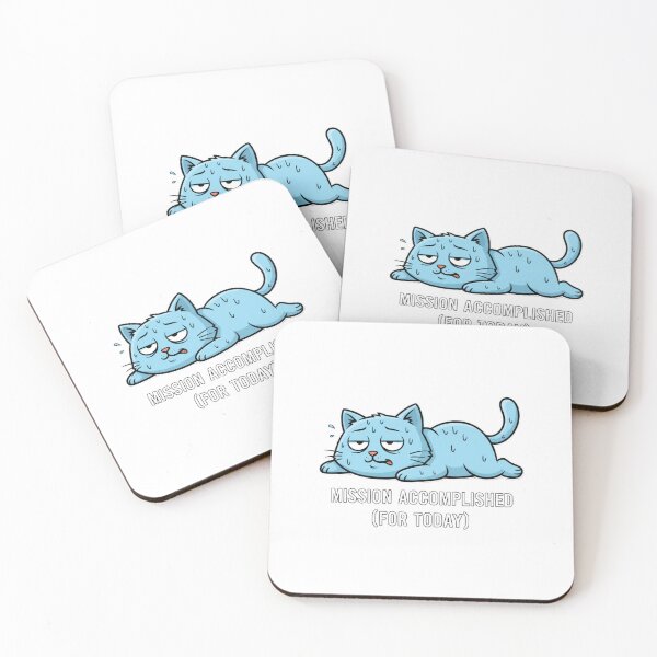 Item preview, Cute Cat New Year Fitness Mission Accomplished designed and sold by chattsuede.
