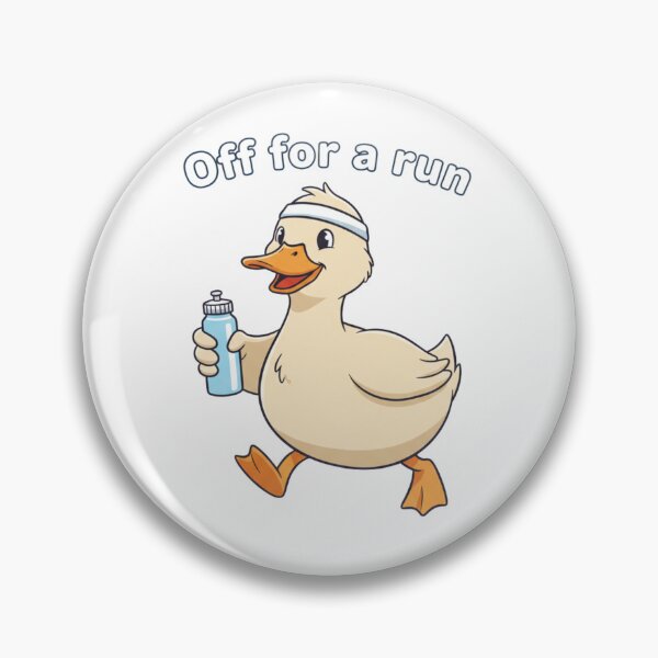 Item preview, Cute Cartoon Duck Off For A Run New Year Fitness designed and sold by chattsuede.