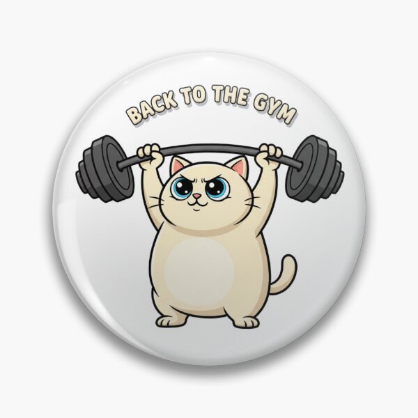 Item preview, Cute Cat Back To The Gym Funny Fitness Resolution designed and sold by chattsuede.
