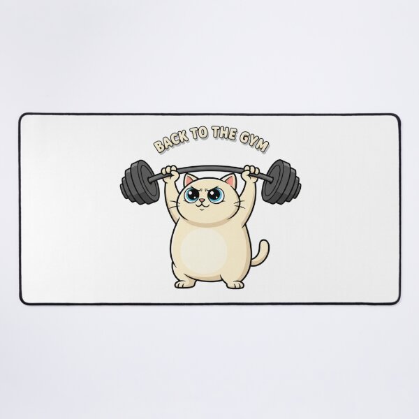 Item preview, Cute Cat Back To The Gym Funny Fitness Resolution designed and sold by chattsuede.