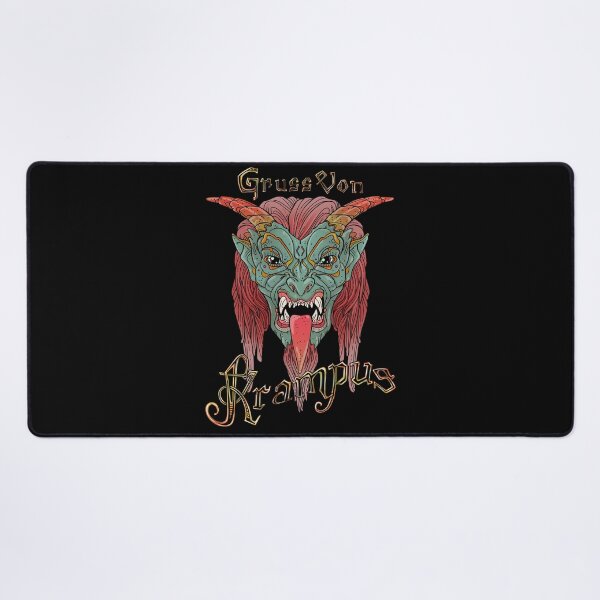 Item preview, Greetings from Krampus green colorway - original digital artwork designed and sold by NonDecafArt.