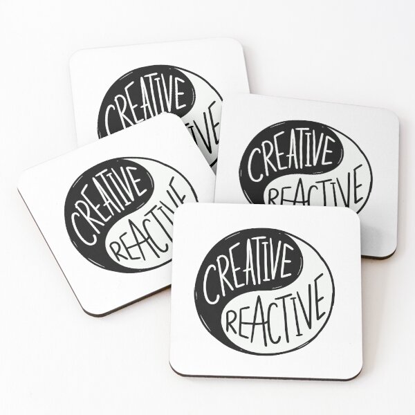 Item preview, Creative vs Reactive - Minimal Yin Yang Design designed and sold by EvanElectro.