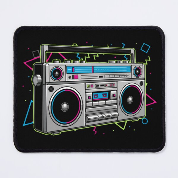 Item preview, Retro 80s Boombox with Neon Memphis Style designed and sold by MartinxMarie.