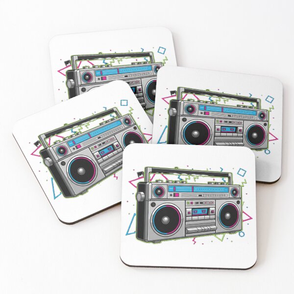Item preview, Retro 80s Boombox with Neon Memphis Style designed and sold by MartinxMarie.