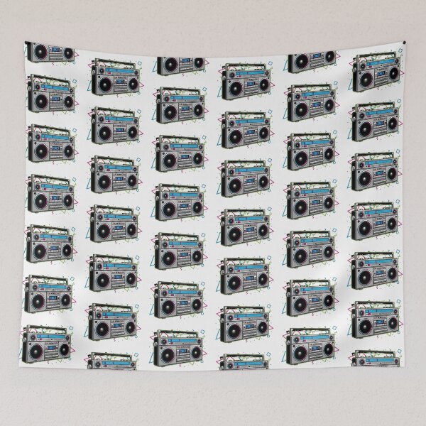 Item preview, Retro 80s Boombox with Neon Memphis Style designed and sold by MartinxMarie.