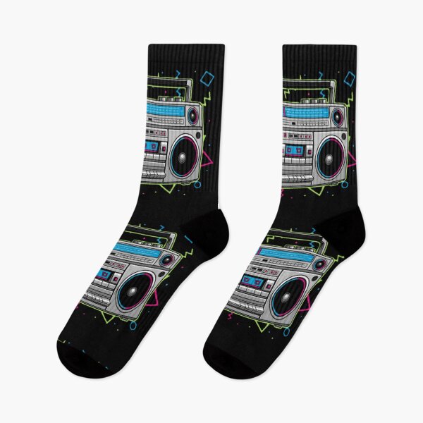 Item preview, Retro 80s Boombox with Neon Memphis Style designed and sold by MartinxMarie.