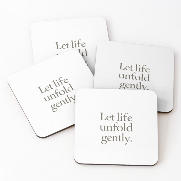 Item preview, Let Life Unfold Gently – Nordic Calm Quote designed and sold by Irene Catchmind.
