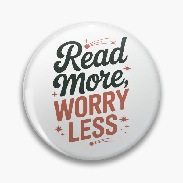 Item preview, Read More, Worry Less — Minimal Book Lover Aesthetic Design designed and sold by PiqoPrints.