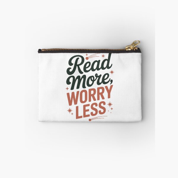 Item preview, Read More, Worry Less — Minimal Book Lover Aesthetic Design designed and sold by PiqoPrints.