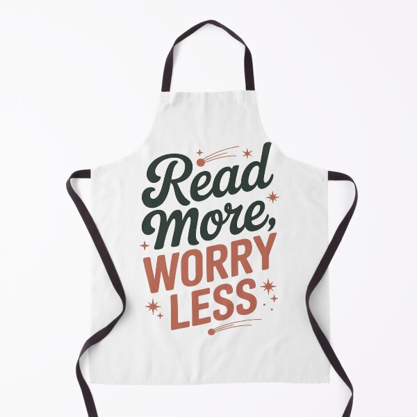 Item preview, Read More, Worry Less — Minimal Book Lover Aesthetic Design designed and sold by PiqoPrints.