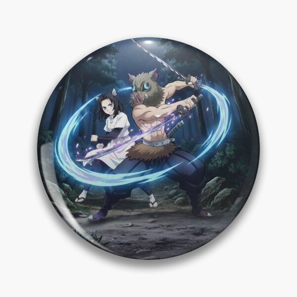 Item preview, Aoi Kanzaki con Inosuke Hashibira, Demon Slayer, Kimetsu No Yaiba designed and sold by Innova_Creations.