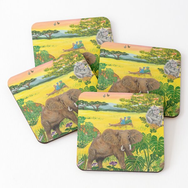 Item preview, In a forest with animals and a person. designed and sold by lovingMeer.