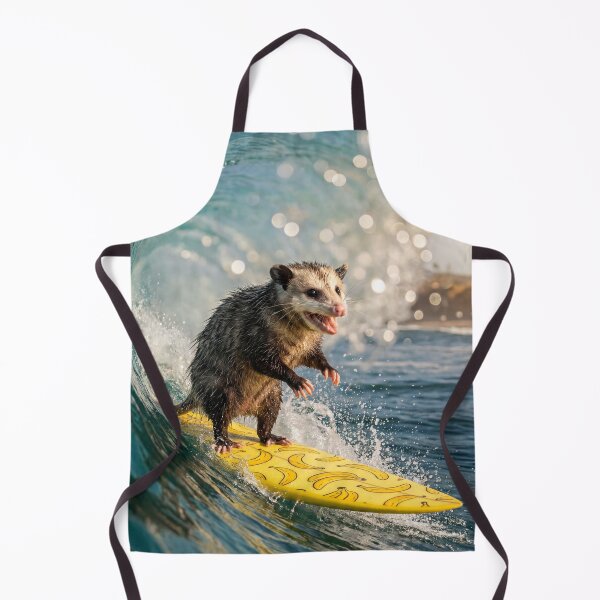 Item preview, Surfin' Opossum Rides His Banana Board at Mavericks designed and sold by Tridentulus.