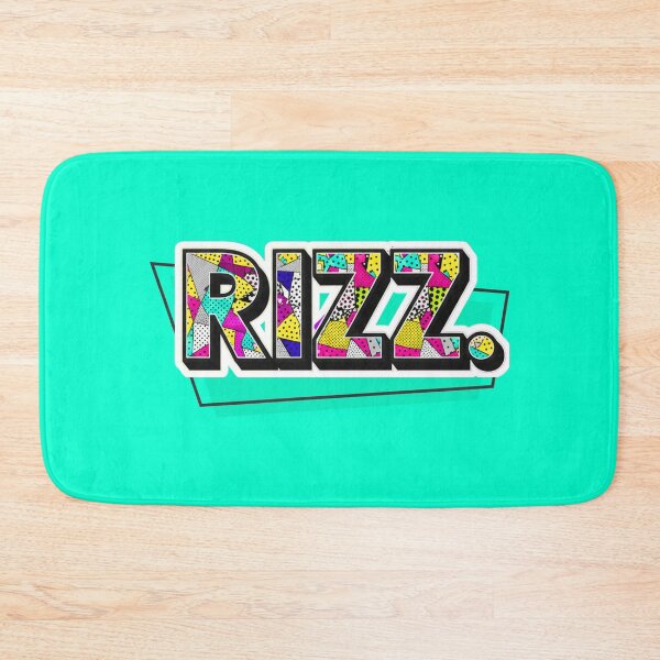 Item preview, RETRO MEMPHIS 90'S RIZZ 3D Typography designed and sold by WHITE FLAME PRINTS.