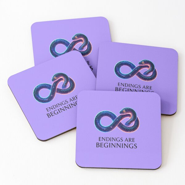 Item preview, Endings Are Beginnings Mystic Snake Rebirth Transformation Renewa designed and sold by Kony83.