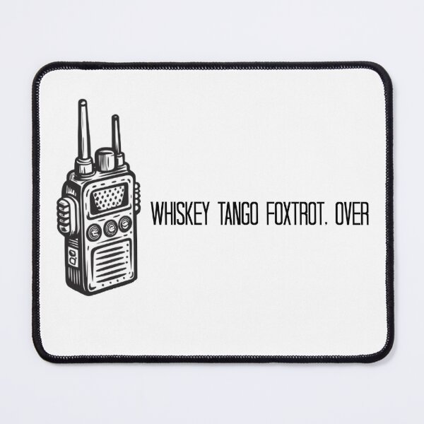 Item preview, Retro Walkie-Talkie Line Art – Whiskey Tango Foxtrot designed and sold by Kristina Gale.