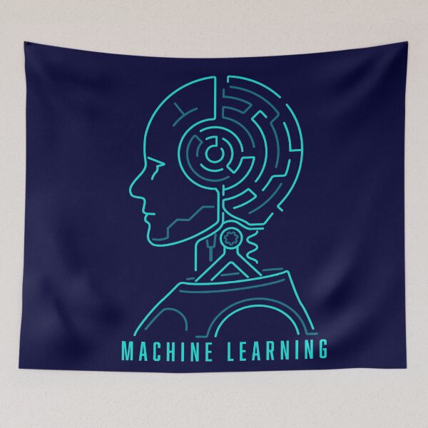 Item preview, machine learning or deep learning, graphic of artificial intelligence with maze brain designed and sold by NiamLab.