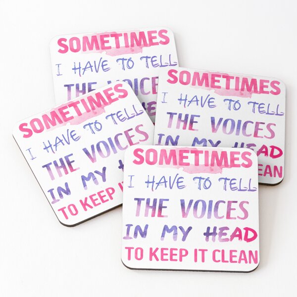 Item preview, Voices In My Head - Keep It Clean Funny Watercolor Text designed and sold by ArtisticDesignsbyLinda.