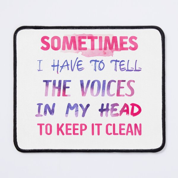 Item preview, Voices In My Head - Keep It Clean Funny Watercolor Text designed and sold by ArtisticDesignsbyLinda.