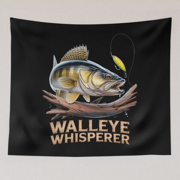 Item preview, Large Walleye With Fishing Lure Drawing Walleye Whisperer designed and sold by DentistLegal.