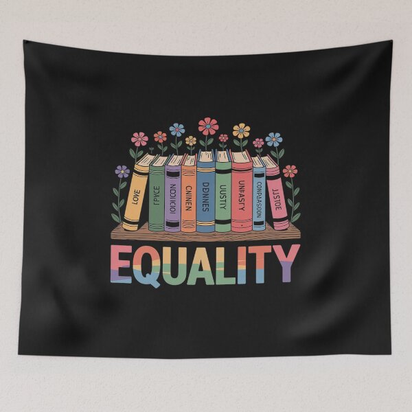 Item preview, Floral Book Equality Human Rights, Social Justice Peace Love designed and sold by GaryBellcvbnb.