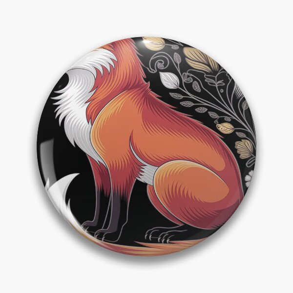 Item preview, Floral Fox Flowers Art Fox in autumn - Fall Fox designed and sold by GaryBellcvbnb.