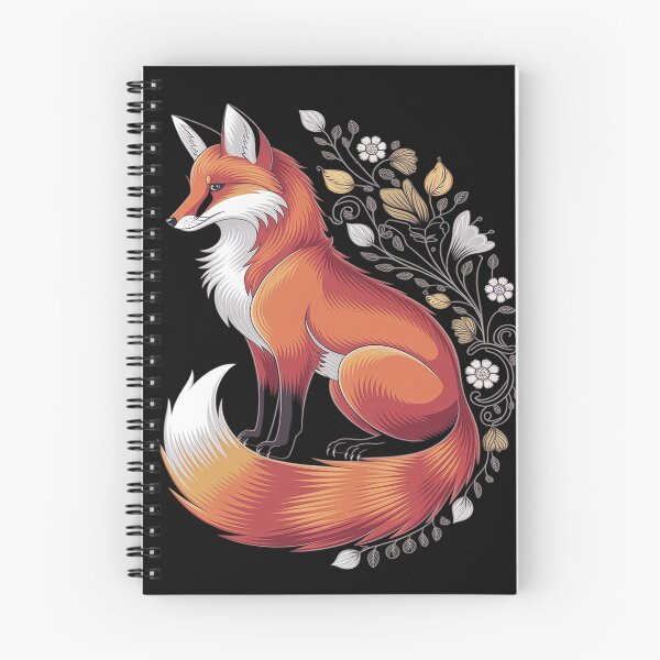 Item preview, Floral Fox Flowers Art Fox in autumn - Fall Fox designed and sold by GaryBellcvbnb.