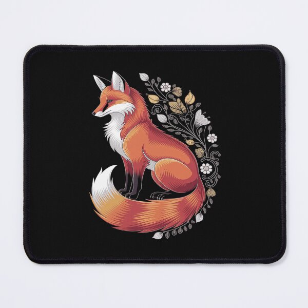 Item preview, Floral Fox Flowers Art Fox in autumn - Fall Fox designed and sold by GaryBellcvbnb.