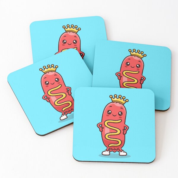 Item preview, Cute Sausage King Wearing Crown – Cartoon Vector Icon Illustration (Food & Holiday Theme) designed and sold by hjian8219.