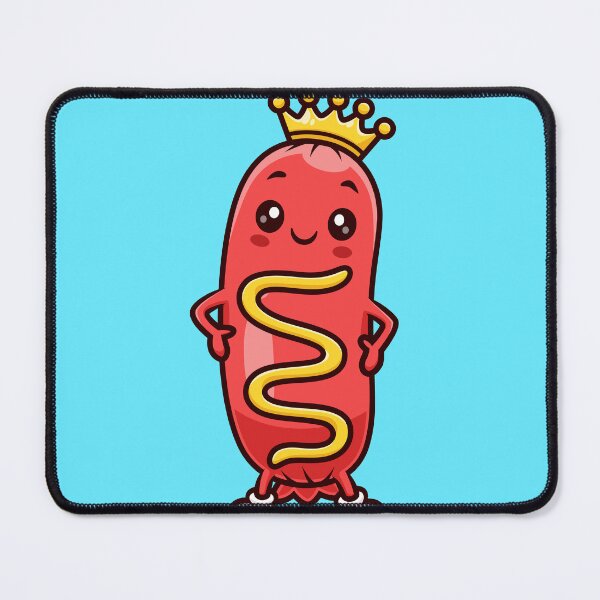 Item preview, Cute Sausage King Wearing Crown – Cartoon Vector Icon Illustration (Food & Holiday Theme) designed and sold by hjian8219.