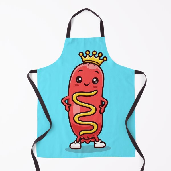Item preview, Cute Sausage King Wearing Crown – Cartoon Vector Icon Illustration (Food & Holiday Theme) designed and sold by hjian8219.