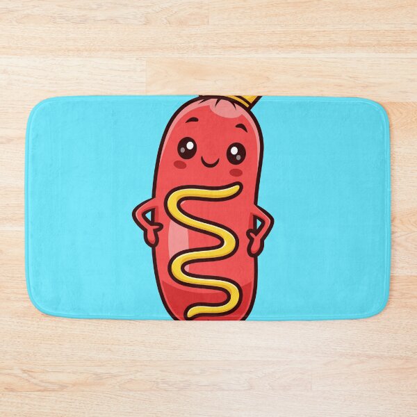 Item preview, Cute Sausage King Wearing Crown – Cartoon Vector Icon Illustration (Food & Holiday Theme) designed and sold by hjian8219.