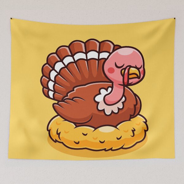 Item preview, Cute Turkey Bird Incubating Egg – Cartoon Vector Icon Illustration (Animal & Nature Theme) designed and sold by hjian8219.