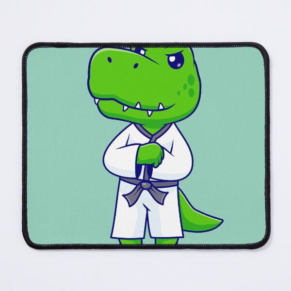 Item preview, Cute Dinosaur Practicing Karate – Cartoon Vector Icon Illustration (Animal & Sport Theme) designed and sold by hjian8219.