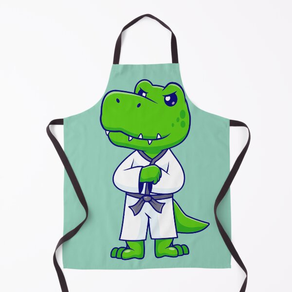 Item preview, Cute Dinosaur Practicing Karate – Cartoon Vector Icon Illustration (Animal & Sport Theme) designed and sold by hjian8219.