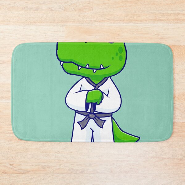 Item preview, Cute Dinosaur Practicing Karate – Cartoon Vector Icon Illustration (Animal & Sport Theme) designed and sold by hjian8219.