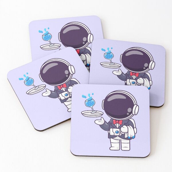 Item preview, Cute Astronaut Waiter Serving Drink – Cartoon Vector Icon Illustration (Science & Profession Theme) designed and sold by hjian8219.