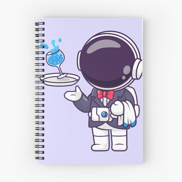 Item preview, Cute Astronaut Waiter Serving Drink – Cartoon Vector Icon Illustration (Science & Profession Theme) designed and sold by hjian8219.