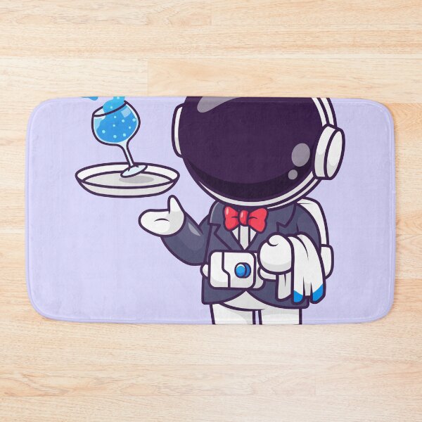 Item preview, Cute Astronaut Waiter Serving Drink – Cartoon Vector Icon Illustration (Science & Profession Theme) designed and sold by hjian8219.